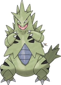 a green pokemon sitting on top of a white surface