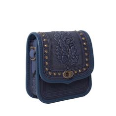 Introducing our Boho Blue Leather Crossbody Purse, a stylish small messenger bag designed for women who appreciate both fashion and functionality. This bag features one main section and a small pocket for your mobile phone, along with a button to securely fix your keys, ensuring easy organization and quick access to your belongings. The adjustable shoulder strap offers a length range of 47.2 to 31.5 inches (120 to 80 cm), providing comfort whether worn as a shoulder bag or a backpack. Additional Blue Leather Flap Bag, Blue Mobile Phone Pouch Shoulder Bag, Blue Shoulder Phone Bag With Removable Pouch, Blue Shoulder Bag Phone Bag For Everyday Use, Blue Leather Phone Bag For Travel, Blue Rectangular Phone Bag For Everyday Use, Blue Flap Bag With Adjustable Strap For Travel, Blue Rectangular Flap Bag For Travel, Blue Leather Phone Bag With Cell Phone Pocket