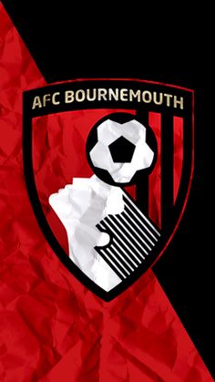 a red and black background with the words afc bournemonothh on it