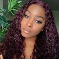 Baddie Hair, Braiding Hairstyles, Cherry Red Hair, Dyed Curly Hair, Red Curly Hair, Birthday Hair