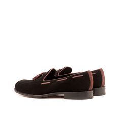 Nonda Loafers - Q by QS Business Black Suede Loafers, Burgundy Slip-on Leather Shoes For Business, Business Casual Tassel Loafers With Brogue Detailing, Black Suede Loafers For Business Casual, Wingtip Business Loafers With Suede Lining, Business Wingtip Loafers With Suede Lining, Formal Suede Tassel Loafers Almond Toe, Gala Slip-on Tassel Loafers With Brogue Detailing, Semi-formal Slip-on Tassel Loafers With Rubber Sole