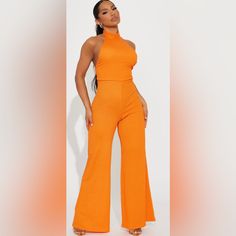 Never Worn Jumpsuit! 95% Polyester 5% Spandex Fitted Orange Jumpsuits For Work, Trendy Elastane Jumpsuits And Rompers For Party, Orange Jumpsuits, Orange Jumpsuit Outfit, Casual Stretch Orange Jumpsuit, Elegant Fitted Orange Jumpsuit, Jail Jumpsuit Orange, Orange Jumpsuit, Backless Jumpsuit