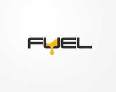 the logo for fuel is yellow and black