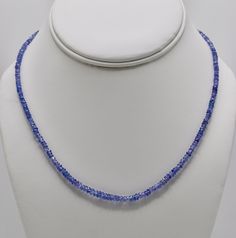 "Stunning faceted rondelle tanzanite necklace with 14k gold fill findings and clasp, 16.5\" length." Tanzanite Faceted Necklace For Gift, Gift Tanzanite Faceted Necklace, Tanzanite Faceted Beads Jewelry For Gift, Tanzanite Necklace, Gemstone Beaded Necklace, Beaded Necklaces, Faceted Gemstones, Gemstone Beads, Necklace Etsy