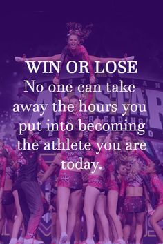 Cheerleaders are amazingly dedicated athletes who gain more than just a skill, they get experiences that will serve them the rest of their lives. Inspirational Quotes Cheerleading, Cheer Competition Quotes, Cheer Quotes Inspirational Team, Competitive Cheer Quotes, Motivational Quotes For Cheerleaders, Cheer Motivational Quotes, Cheer Quotes Inspirational, Last Cheer Game Quotes