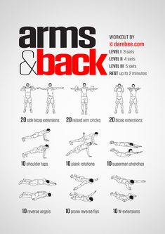 the arm and back workout poster