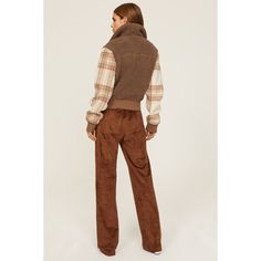 Brown mixed materials (100% Polyester). Bomber. Long sleeves. Front zipper closure. 23" from shoulder to hemline. Imported. Fall Workwear Cropped Jacket With Ribbed Cuffs, Fall Cropped Jacket With Ribbed Cuffs, Fall Cropped Long Sleeve Jacket With Ribbed Cuffs, Fall Long Sleeve Cropped Jacket With Ribbed Cuffs, Fall Outerwear With Corduroy Collar, Brown Winter Outerwear With Zip Cuffs, Chic Fall Outerwear With Zip Cuffs, Fall Cropped Jacket With Zipper Closure, Chic Winter Outerwear With Zip Cuffs