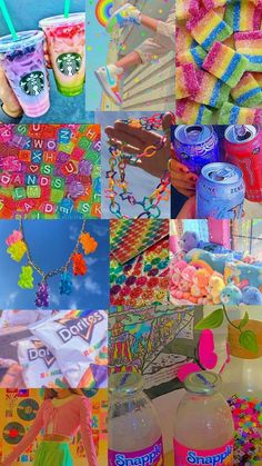 the collage shows different items and colors