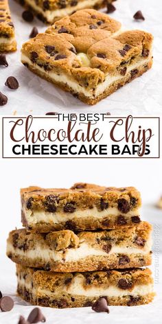 Something Light To Eat, Desserts With A Cookie Crust, Chocolate Chip Cookie Dough Cheesecake Bars, Cheesecake Bars Oreo, Christmas Cookies Cheesecake, Chocolate Chip Cheesecake Bars Easy, Easy Cookie Dough Cheesecake, Cheesecake Christmas Cookies, Deserts For Christmas Easy