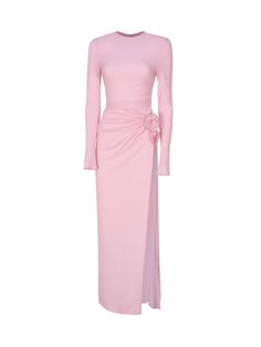 -Maxi jersey dress with long sleeves -Straight silhouette -Curled at the hips -3D floral appliqués -Round neck -Made in Poland -Color: PinkComposition: 87% Polyamide, 13% Elastane Spring Luxury Maxi Dress With Blouson Sleeves, Zara Luxury Long Sleeve Maxi Dress, Luxury Pink Maxi Dress With Short Sleeves, Luxury Feminine Long Sleeve Spring Dress, Luxury Fitted Short Sleeve Maxi Dress, Luxury Long Sleeve Maxi Dress For Spring, Luxury Long Sleeve Long Dress For Spring, Luxury Pink Elegant Maxi Dress, Luxury Long Sleeve Pink Gown