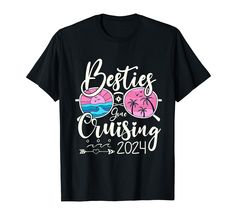 PRICES MAY VARY. Besties cruise 2024 Tshirt Besties Trip Vacation Holiday. Do you want to have some fun with your folks? The next trip will be a cruise? Get these matching shirts for your whole squad and do this trip as a team. Perfect idea for the next Besties holiday trip. Summer vacation will be great when wearing this shirt with your Besties while having a relaxing cruise. Besties 2024 Cruise Squad Sharings Moments Together. Cruise Squad 2024 Vacation Funny Party Trip Ship. Lightweight, Clas Cruise Shirts Funny, Vacation Funny, Cruise Shirts, Vacation Humor, Holiday Trip, Cruise Shirt, Party Funny, Travel Shirts, Matching Shirts