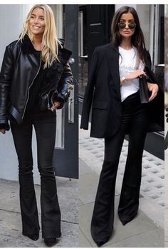 Black High Rise Flare Jeans Outfit, Black Flared Dress Pants Outfit, Flare Jeans Chic Outfit, Black Flares Outfit Work, Black Flare Leg Jeans Outfit, Flare Black Jeans Outfit Winter, Fall Evening Outfit Dressy, Jeans Fall Outfit 2024, How To Wear Black Flare Jeans