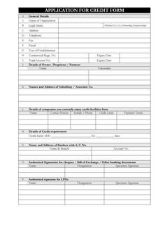 the application form for credit form is in black and white, with an image of a person's name on it