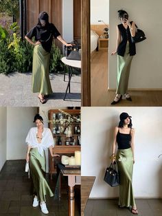 Ootd Classy Elegant, Silk Skirt Outfit, Satin Skirt Outfit, Mahabaleshwar, Luxury Photography, Estilo Indie, Everyday Fashion Outfits, Casual Day Outfits, Classy Fashion