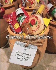 a basket filled with food and condiments on top of a table