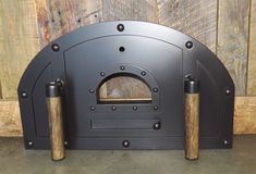 Tuscan Arched Freestanding Pizza Oven Door simple rustic Pizza Oven Door, Iron Corbels, Pizza Oven Fireplace, Wood Connectors, Oven Fireplace, Brick Pizza Oven, Iron Straps, Pizza Oven Accessories, Oven Outdoor