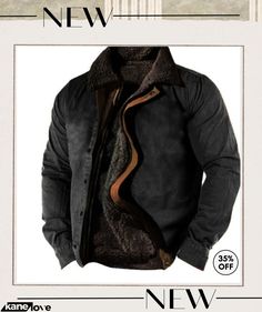 Men Autumn Winter Fashion Casual Simple Solid Color Frock Plaid Single-breasted Lapel Buckle Plus Size Jacket Coat Autumn Winter Fashion Casual, Cheap Men's Fleece-lined Outerwear, Plus Size Jacket, Plaid Button-up Outdoor Outerwear, Jacket Coat, Single Breasted, Fashion Casual, Autumn Winter, Autumn Winter Fashion