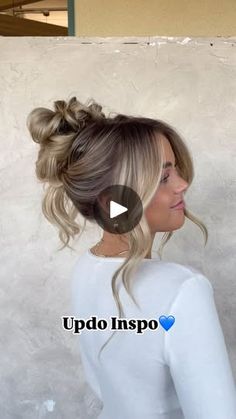 85K views · 9.5K reactions | Quick little updo💕 Make it as clean or messy as you want!! Love this for any event but especially weddings! Color is by @hairby_chrissy Message @hairbyhannahmoore to book! #updo #weddinghair #bridalhair | Hannah Moore ARIZONA/OC HAIRSTYLIST