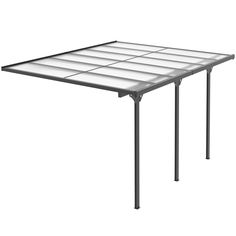 a metal table with glass top on white background