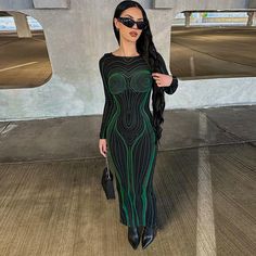 Dresses Fits, Barbie Dog, Star Angel, Long Sleeve Backless Dress, Long Green Dress, Backless Evening Dress, Bodycon Maxi Dresses, Backless Maxi Dresses, Daily Dress