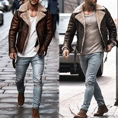 Leather Jackets Online, Hoodie Outfit, Men Fashion Casual Outfits, Mens Winter Fashion, Jacket Brands, Mens Casual Outfits, Business Casual Outfits, Leather Jacket Men