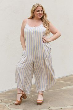 Multi Colored Striped Jumpsuit with Pockets – Via Vay Boutique Fashion District, Make You Feel, Multi Colored, Clothing Items, Feel Like, Jumpsuit Romper, Spaghetti Strap