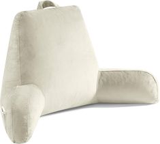 the back pillow is shaped like an arm rest