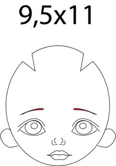 a drawing of a face with the number 9 on it's forehead and two eyes