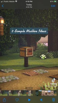 an image of a computer game with the title 3 simple mailbox ideas