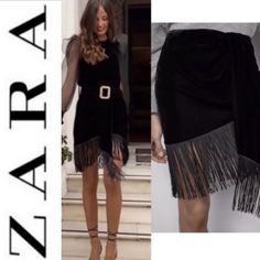 Blogger’s Favorite Zara Velvet Mini Fringe Tassel Skirt. More Of A Midi Skirt With Tassel Added Medium Brand New Part Of Tag Missing Retail: 89.00 Questions Welcome Next Day Shipping. Reach Out If You Need Faster Shipping, I Can Do Same Day If It’s Early Enough And I Am Not At Work Yet Reasonable Offers On This Will Be Accepted Trendy Tasseled Bottoms For Party, Trendy Party Bottoms With Tassels, Elegant Party Bottoms With Tassels, Black Bottoms With Tassels For Night Out, Elegant Party Skirt With Tassels, Summer Chic Mini Skirt With Tassels, Chic Summer Mini Skirt With Tassels, Spring Black Bottoms With Tassels, Elegant Fitted Skirt With Tassels