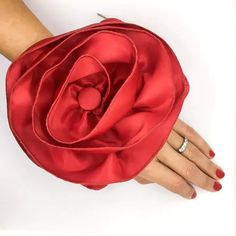 Satin Red Rose Shaped Clutch Bag Product Details: Zips closed Small and Spacious enough to fit a smartphone, wallet, and keys. Elegant Red Bag With Cell Phone Pocket, Elegant Red Bags With Cell Phone Pocket, Red Clutch With Cell Phone Pocket As Gift, Red Clutch With Cell Phone Pocket For Gift, Rose Handbag, Satin Bags, Shower Cap, Animal Pillows, Tunic Sweater