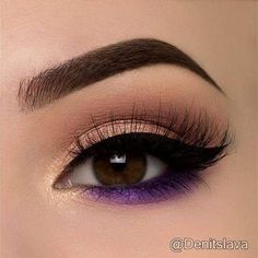 Eye Makeup Deep Set Eyes, Makeup Deep Set Eyes, Pink Dress Makeup, Makeup History, Makeup Things, Deep Set Eyes, Purple Eye Makeup