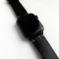 APPLE WATCH NOT INCLUDED. Premium cracked leather apple watch band. Handcrafted in Indonesia by experienced custom watch strap maker for high-end watches. Designed to give your Apple Watch a masculin, bold new look. Made from finest vintage cracked leather. Compatible for apple watch series 1,2,3, 4, 5, 6, 7 and SE Available size : 38mm 40mm 41mm 42mm 44mm 45mm Materials Calfskin for upper Goatskin leather for lining 316 stainless steel hardware  Technical Strap is one size fits most, designed for wrist sizes ranging from 160mm to 180mm 75 mm length (buckle side) and 125mm length (adjustment side) Modern Adjustable Leather Strap Watch Bands, Black Leather Strap Apple Watch Band For Everyday Use, Black Watch Accessories With Waxed Finish, Black Waxed Finish Watch Accessories, Modern Leather Apple Watch Band For Everyday Use, Modern Leather Strap Watch Bands For Everyday, Minimalist Leather Watch Accessories For Everyday Use, Modern Leather Strap Watch Bands, Classic Black Watch Bands With Waxed Finish