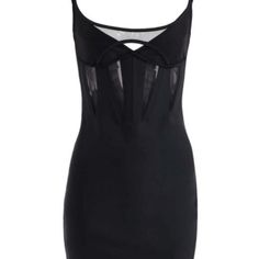 Nwt The Mugler H&M Corset Style Mini Dress In Klein Black Is Fitted And Made From Jersey, Featuring Sheer Mesh Panels And A Classic Corset Detail With Boning. It Boasts Narrow And Adjustable Shoulder Straps, A Low-Cut Neckline, And Jersey-Lined Cups To Ensure A Comfortable Fit. There Is A Back Zipper With A Star-Shaped Zipper Pull And A Concealed Hook-And-Eye Fastener. Note: There Is No Stretch Contrary To Other Descriptions Available Online. Bolero Gloves Are Not Included. Open To Reasonable Of Black Sheer Sleeveless Corset Dress, Chic Black Sheer Corset Dress, Black Sheer Mini Corset Dress, Black Lined Mini Length Corset Dress, Black Lined Mini Corset Dress, Lined Mini Length Black Corset Dress, Lined Black Corset Dress For Night Out, Black Lined Corset Dress For Night Out, Black Lined Club Dress