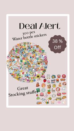 an ad for the deal alert sticker pack, which includes 3 different items and is also