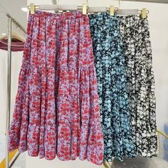 Step out in style in this unique, vibrant Luexco Floral Skirt! Crafted with a mix of retro floral patchwork and a high-end Polyester blend, this A-line swing skirt fits snugly around your waist for a flattering look. Size Note: Please carefully review sizing chart to select the correct size before purchase.Comes in Sizes: One Size-With a maximum waist measurement of 110cm and 96cm length, it's easy to express your style while staying stylish and comfortable.Attention!Sizes: In some cases, our cl Comfy Long Sleeve Shirts, Cotton Casual Pants, Floral Patchwork, Long Sleeve Knit Dress, Waist Measurement, Skirt Fits, Green Rose, Retro Floral, Blue Rose