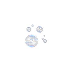 soap bubbles floating in the air on a white background