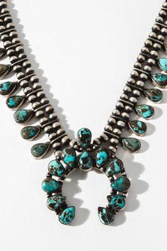 Tear Drop Native American Squash Blossom – Child of Wild Western Jewerly, American Indian Jewelry, Squash Blossom Necklace, Squash Blossom, Blossom Design, Royston Turquoise, Turquoise Stones, Crown Jewels, American Jewelry