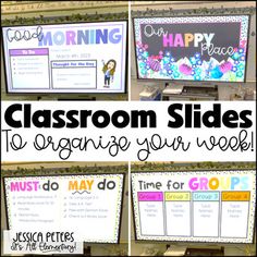 classroom slides to organize your week