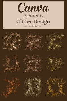 an image of some type of art work with the title canva elements glitter design