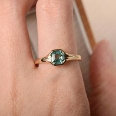 Green Sapphire Ring Asscher Cut Bezel Setting 14k Solid - Etsy Solitaire Wedding Ring, Green Sapphire Engagement, Bezel Set Engagement Ring, Green Sapphire Engagement Ring, Green Sapphire Ring, Cute Engagement Rings, Bezel Engagement Ring, Teal Sapphire, Sapphire Solitaire