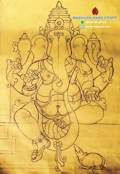 a drawing of the god ganesh