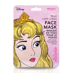 1 Sheet Face-Mask 0.8 Oz With Lavender Which Is Relaxing And Calming On The Skin Fun Spa Skincare For Women, Beauty Parties Gifts Moisturize 100% Licensed Product By Mad Beauty Rael Face Mask, Cute Pink Face Mask, Disney Face Mask Skincare, Mascara Nutri Rose, Disney Face Masks, Sheet Face Mask, Kiss Face, Princess Face, Disney Princess Aurora