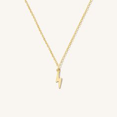 Lightning Bolt Necklace | Simple & Dainty Lightening Bolt Necklace Gold, Earrings Lightning, Lightning Bolt Necklace, Lightning Bolts, Detailed Necklace, Necklace Simple, Lightning Bolt, Ring Size Guide, Favorite Rings