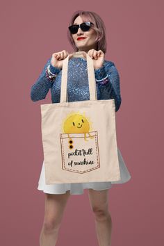 This 100% cotton bag comes in one size - 15" x 16"- perfect for everyday wear. The canvas material shows all designs in great colors. It's durable and will last for years. The bag features 20" handles (made from the same canvas), making it easy to carry even with a week's worth of shopping. .: 100% cotton canvas .: Heavy fabric (12 oz/yd² (406.9 g/m .: Sewn-in label .: Available in natural and black colors Trendy Bags With Pockets As Gift, Casual Bags With Pockets For Gifts, Fun Cotton School Bags, Casual Shoulder Bag With Pockets As A Gift, Canvas Bags With Pockets As Gift, Cotton Bags With Pockets As Gifts, Casual Canvas Bag For Gift, Casual Canvas Gift Bag, Fun Cotton Canvas Travel Bag