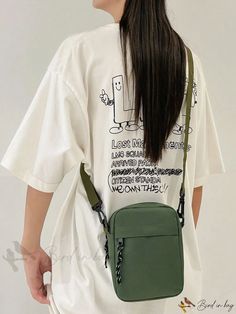 Bird in Bag - Mini Fashionable Simple Shoulder Bag Black Crossbody, Style Minimalist, Bird In Bag, Bag Bag, Black Cross Body Bag, Square Bag, Mini Fashion, Green Bag, Small Bags