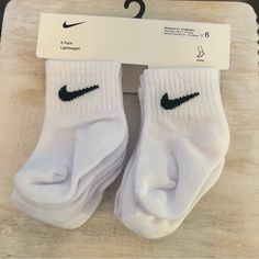 Brand New Item With Tag Nike Newborn Lightweight Ankle Socks -6 Pairs -6-12months -58% Cotton/37% Polyester/5% Elastane -Us Shoe Size: 1c -Color: White -Weight: 2.2oz (Before Any Packaging) Please Ask Any Questions. All Sales Are Final. Thank You For Checking Out My Listing! Baby Nike Socks, Newborn Baby Items, Baby Clothes Newborn, Newborn Socks, Newborn Baby Clothes, Newborn Shoes, Baby Nike