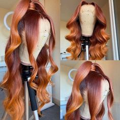 ※Item: Klaiyi Highlight Ginger Orange Lace Frontal Wigs Human Hair Pre Plucked with Baby Hair Silky Straight ※Wigs Style: Silky Straight ※Lace Style: 13x4 Lace Frontal ※Wigs Density: 150% ※Hair Material: 100% Virgin Human Hair ※Hair Color: Ombre Highlight Ginger Orange Color #30/88J ※Texture: Straight Hair wigs, Soft, Comb Easily, Minimal Shedding, No Tangling ※Shipment: USPS Express 1-3 days; USPS 3-5 business days; DHL/FedEx/UPS 4-6 business days; To UK 5-10 business days; (APO/FPO takes 7-15 Long Colorful Wigs, Red Lace Front Wigs Long, Lace Front Ombre Wigs, Medium Auburn Wig, Lux Hair, Hair Colorful, Honey Hair Color, Lace Fronts, Wig Lace Front