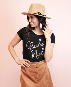 Check out the deal on Wedding Shirts - Fitted at Wedding Favorites | Unique Wedding Favors | Baby Shower Favors | Bridal Shower Favors Bride And Bridesmaid Shirts, Bride Bachelorette Shirts, Rose Gold Bride, Bride Tshirt, Bridesmaid Tshirts, Bachelorette Party Weekend, Bridesmaid Shirts, Bridal Party Shirts, Wedding Shirts