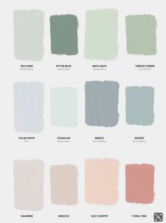 the different shades of paint that are used to decorate walls and floors in various colors